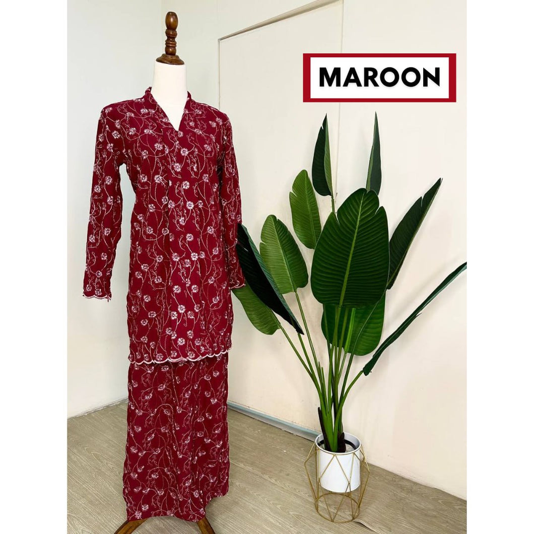 Kebaya Seroja -Maroon